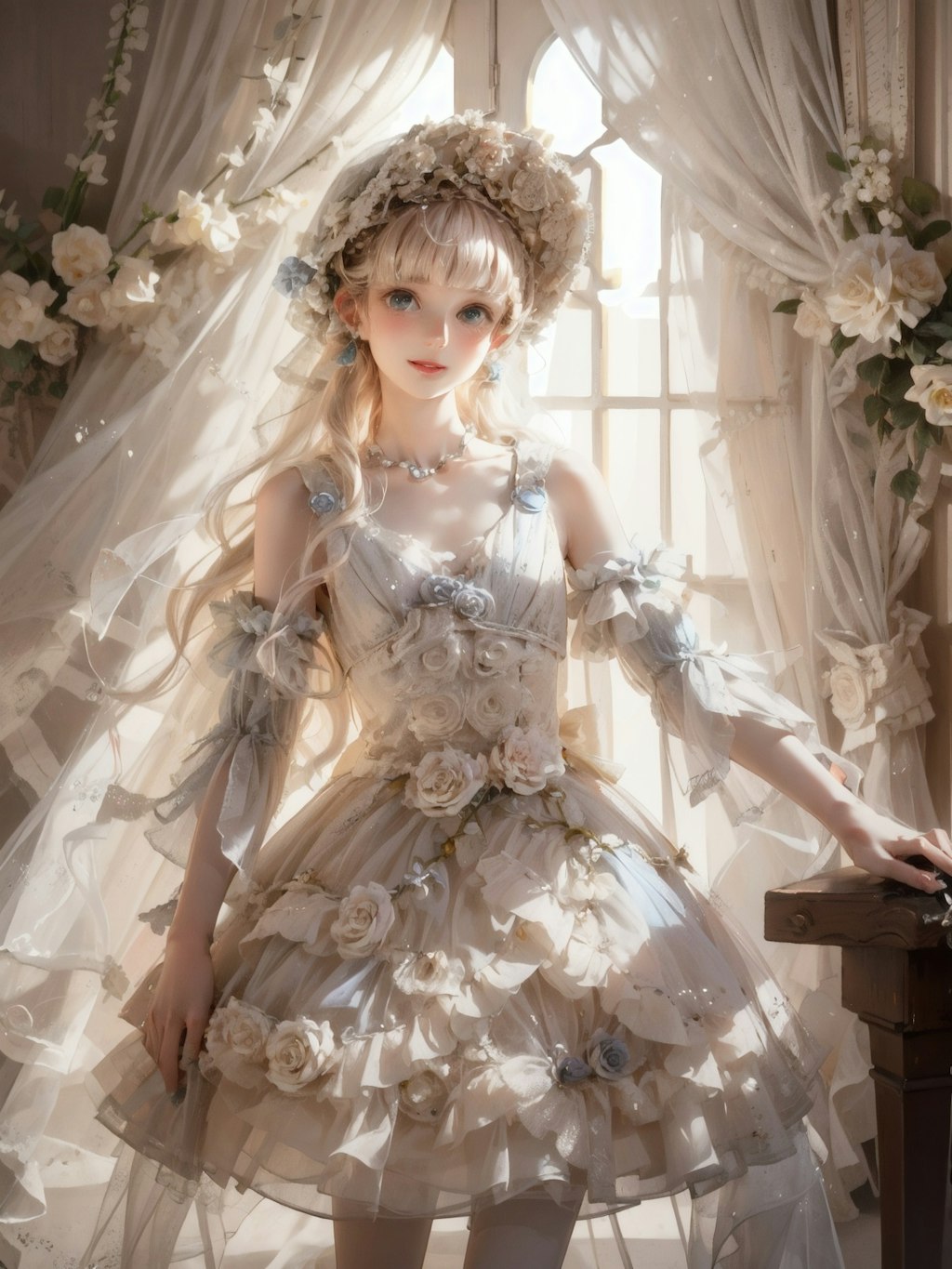 <lora:lolitaFashionDress_floral_style3:0.7>