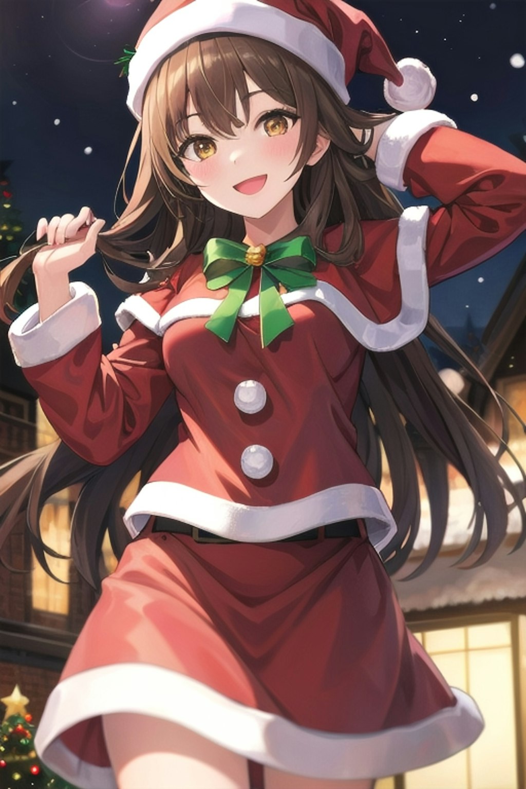 初めてのミニスカサンタコスプレに挑戦っ🎅🏻🎄🌟⋆꙳.*