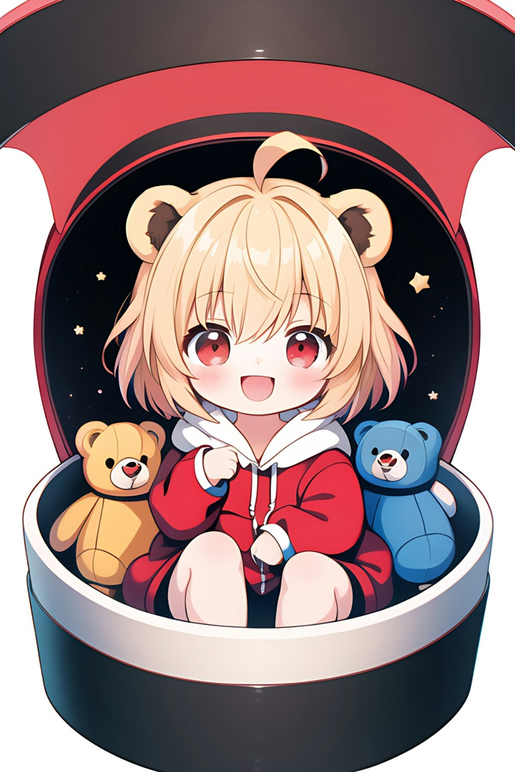 クマちゃんカプセルに入れたよ