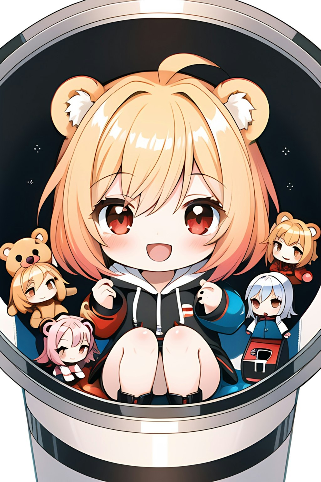 クマちゃんカプセルに入れたよ