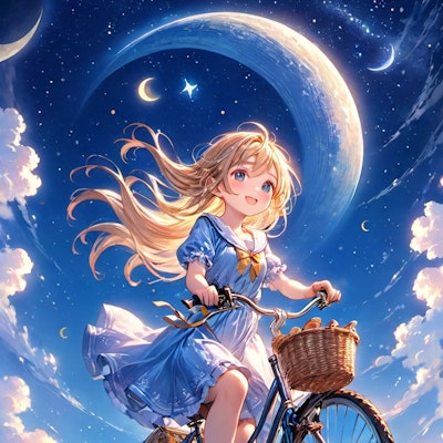 月夜と自転車