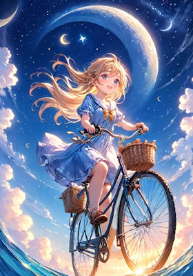 月夜と自転車