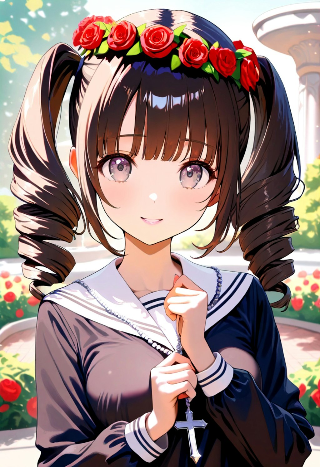 薔薇の花かんむり
