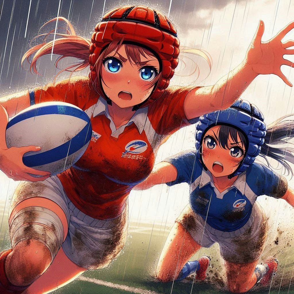 🏉泥まみれの女子ラグビー 106