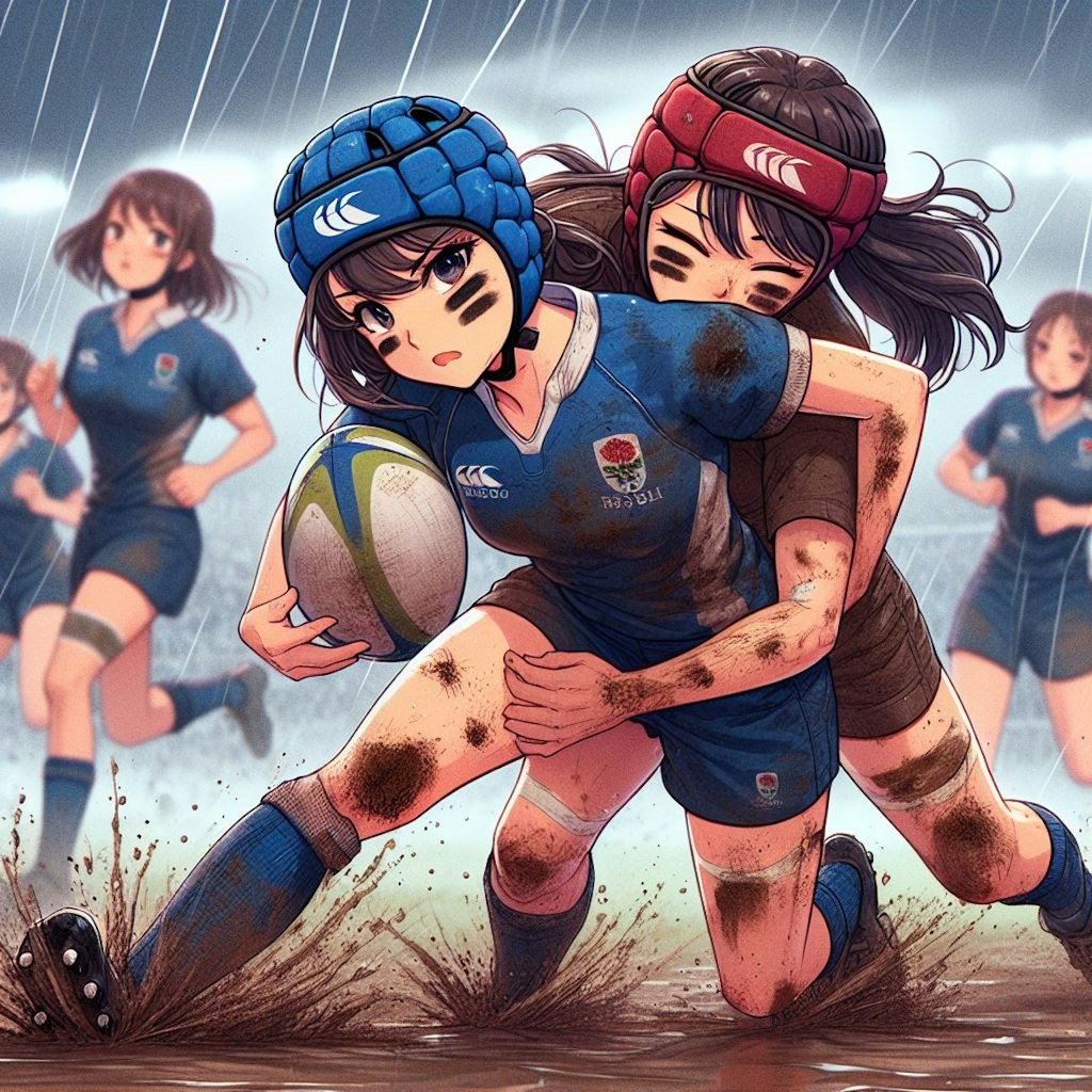 🏉泥まみれの女子ラグビー 106