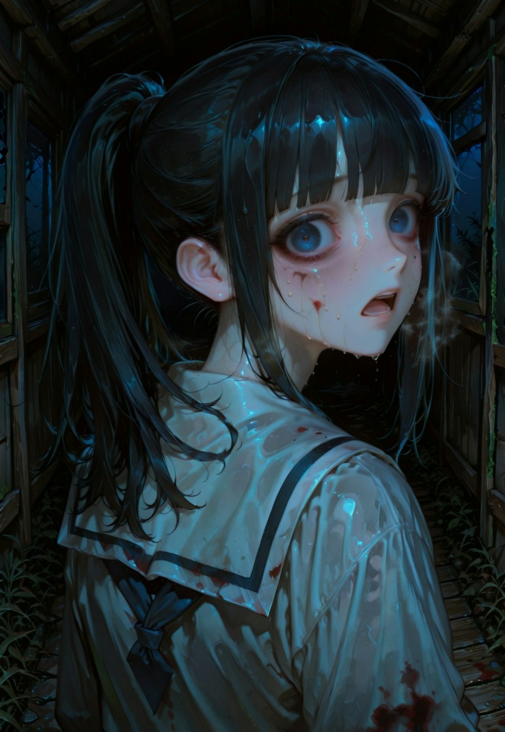 滲む