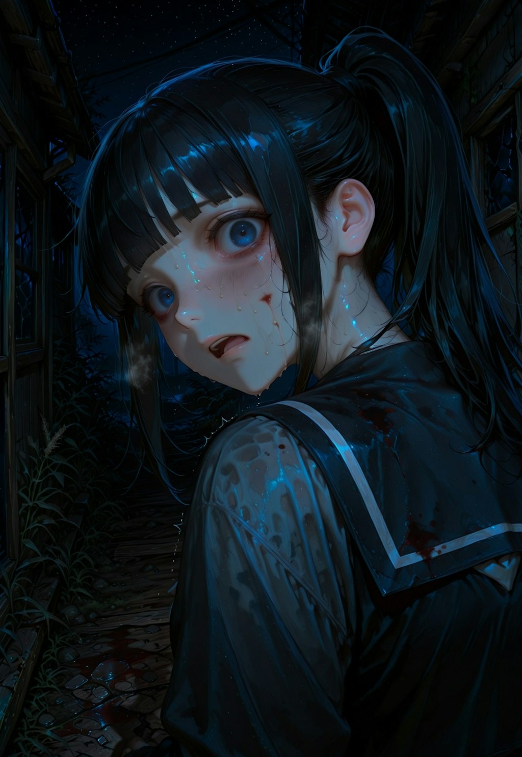 滲む