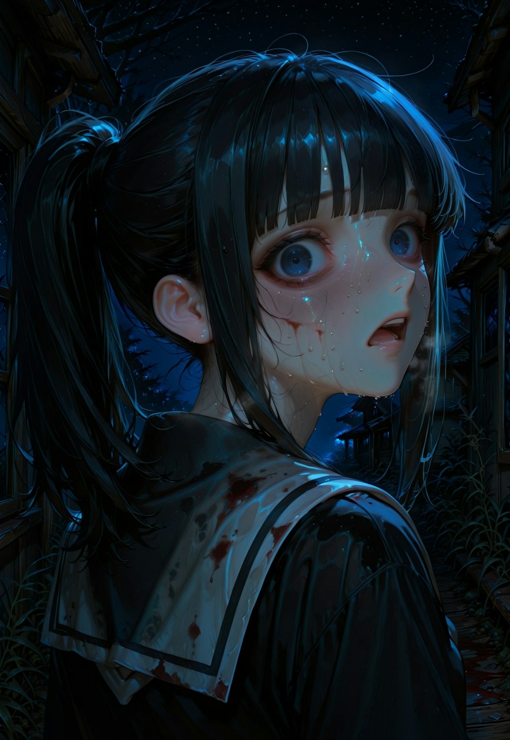 滲む