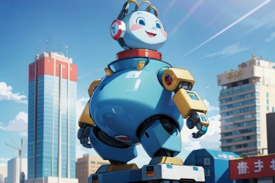 青くて太ったロボット