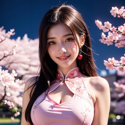 桜のチャイナドレスです