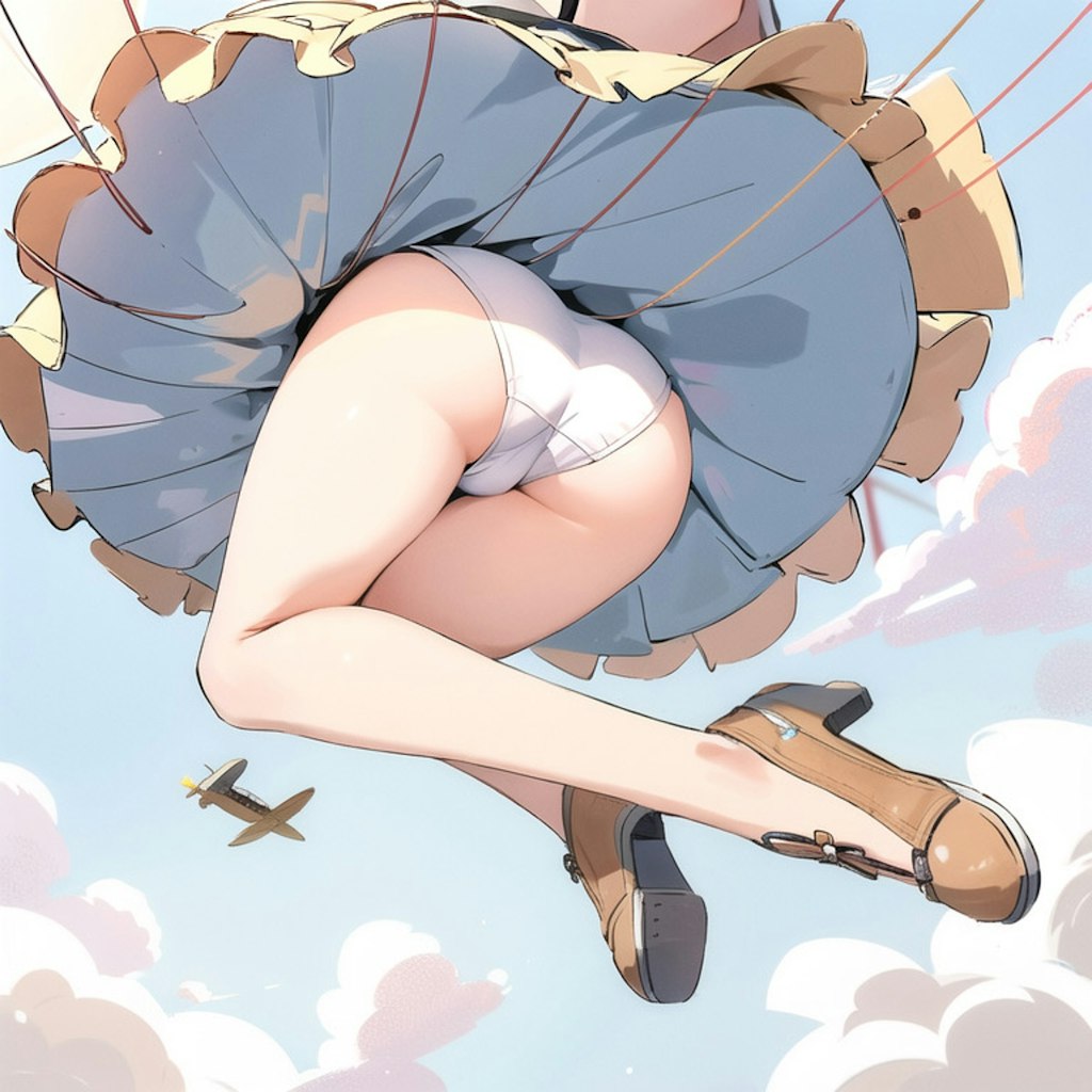 空を飛ぶ女の子