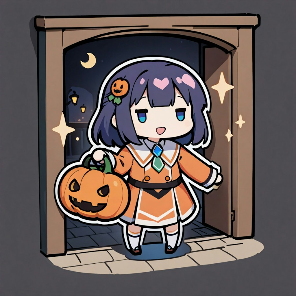 ハロウィン学生少女