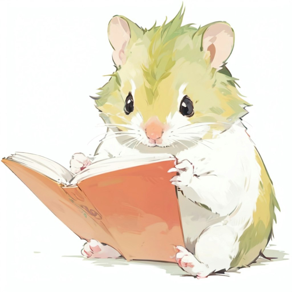 本を読むハムスター