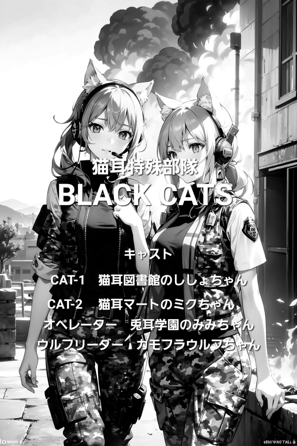 「猫耳特殊部隊 BLACK CATS 🐈‍⬛」エンディング～登場キャラ紹介