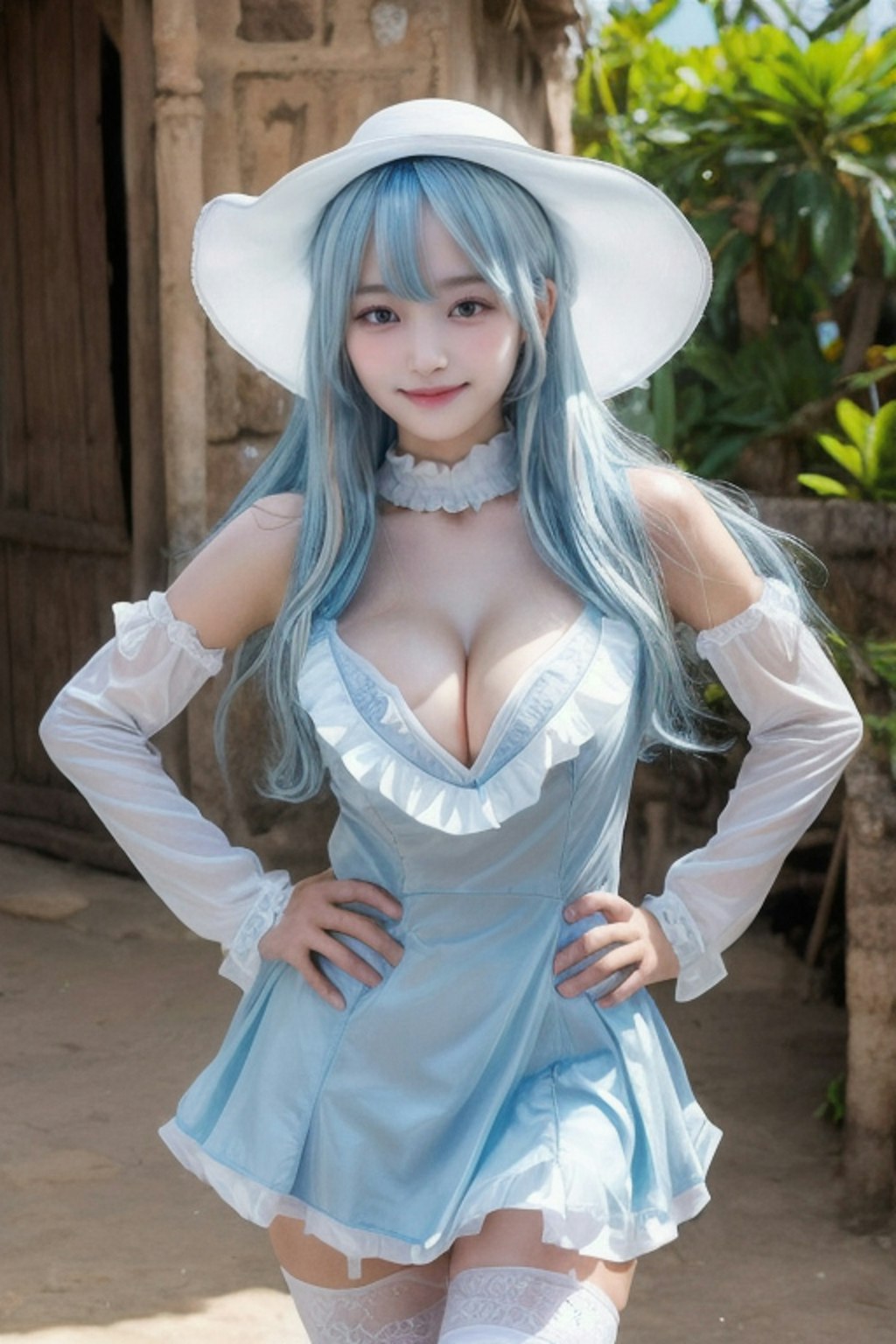 めっちゃ絶対領域ばっかり見とるやないか！