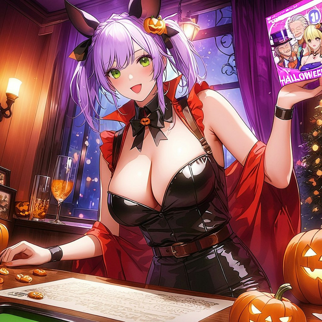 ハロウィン当日にハロウィンの魔力で巨乳美女になっちゃった元ダンディさん！