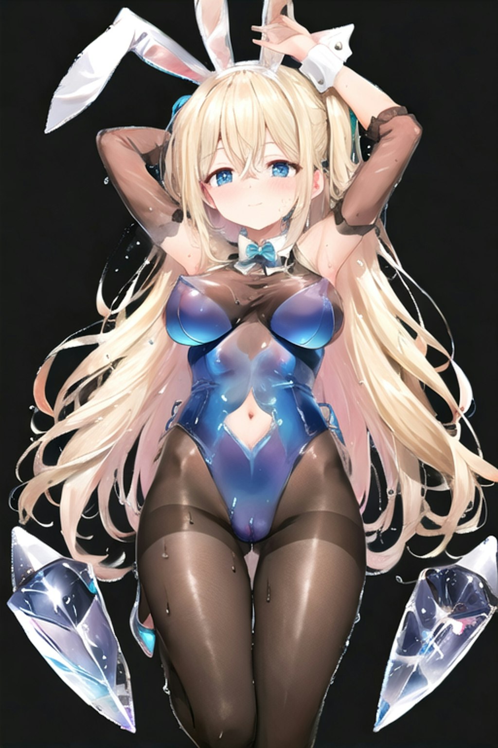 背景がsee-through bunny girl