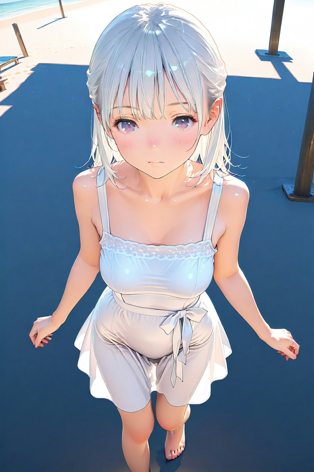 (962HQ)銀髪ちゃんサンドレス