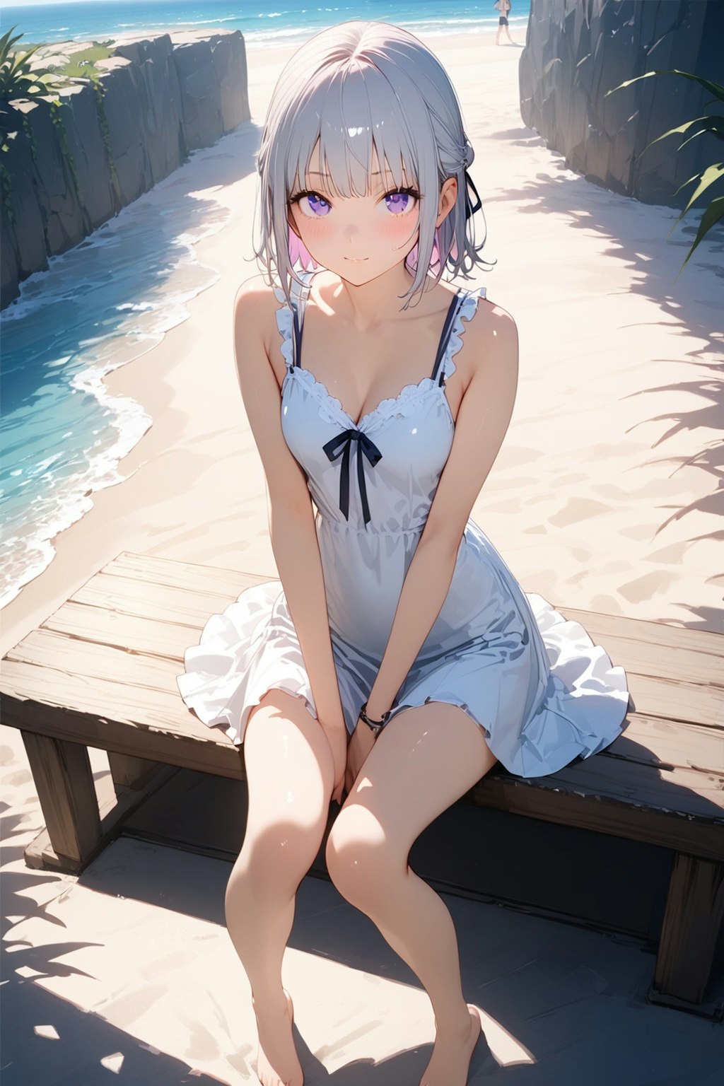 (962HQ)銀髪ちゃんサンドレス