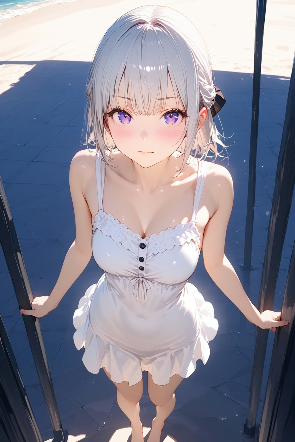 (962HQ)銀髪ちゃんサンドレス