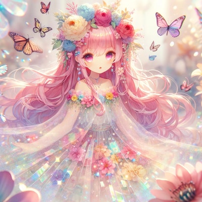 花の妖精（ピンク髪ver）