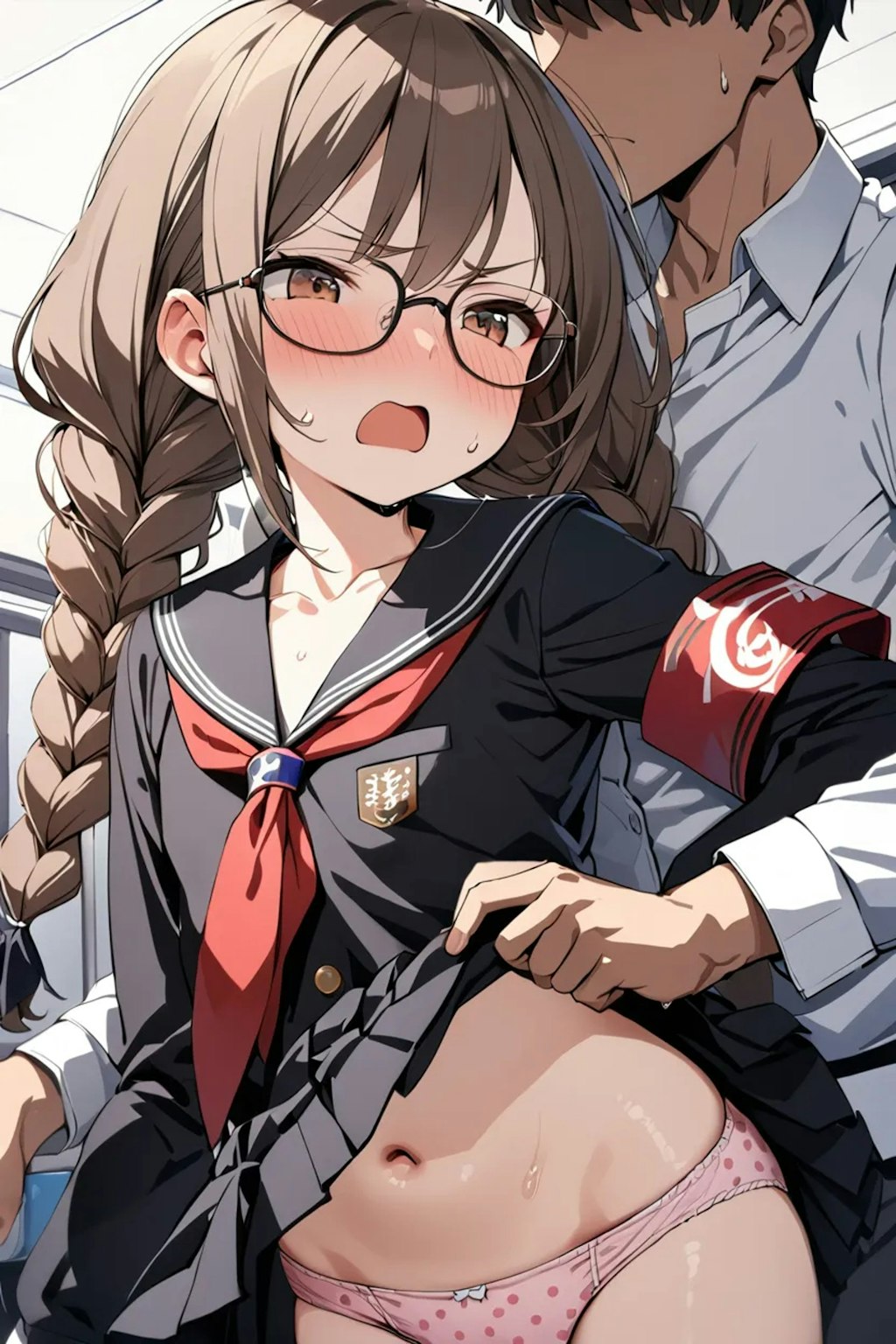 痴漢される会長