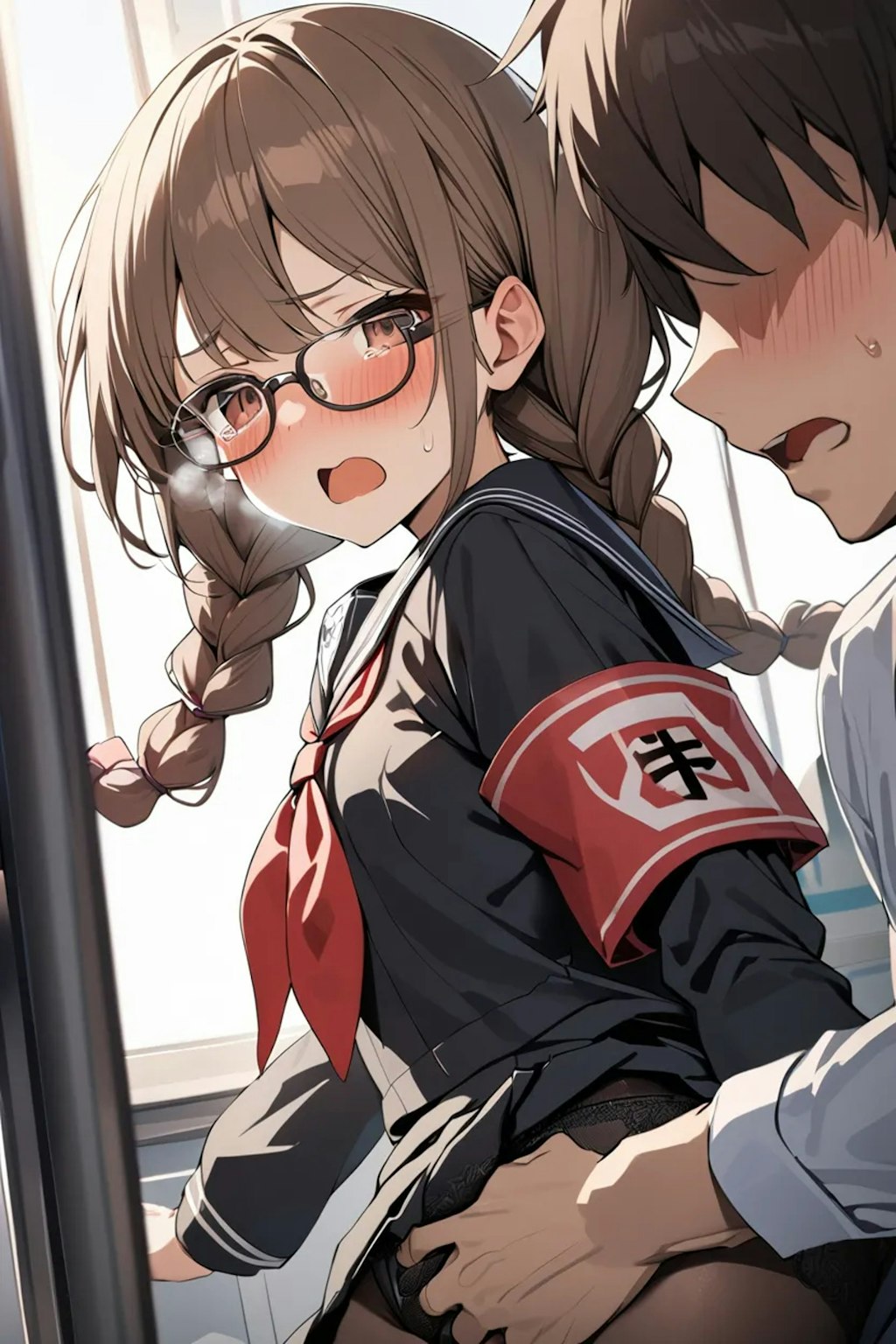 痴漢される会長