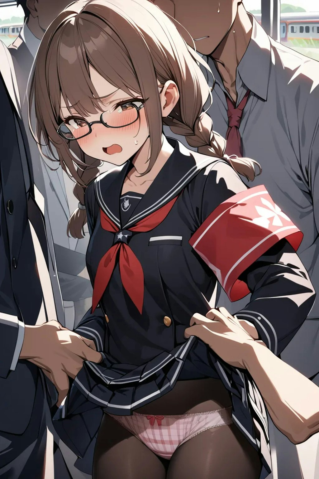 痴漢される会長