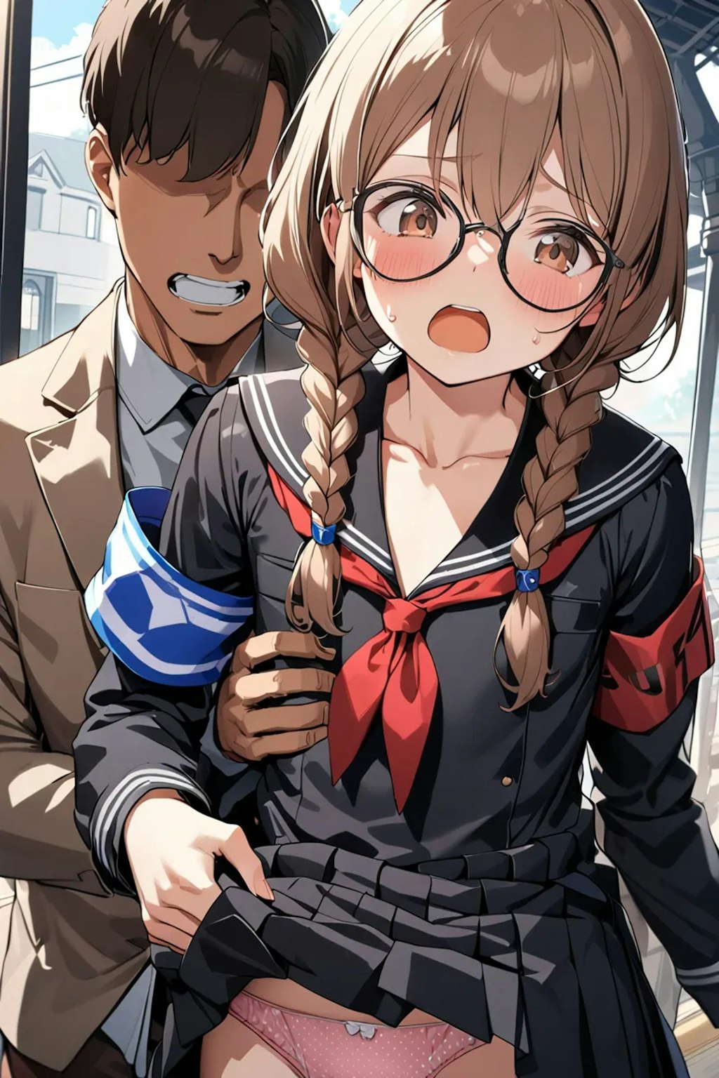痴漢される会長
