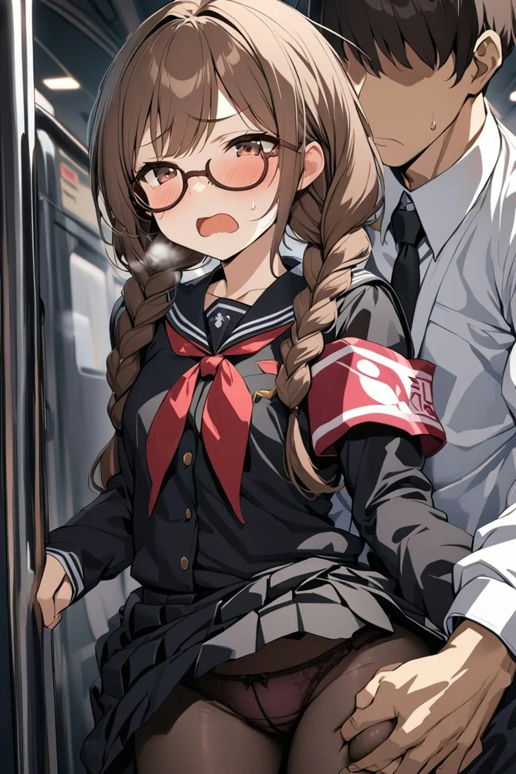 痴漢される会長