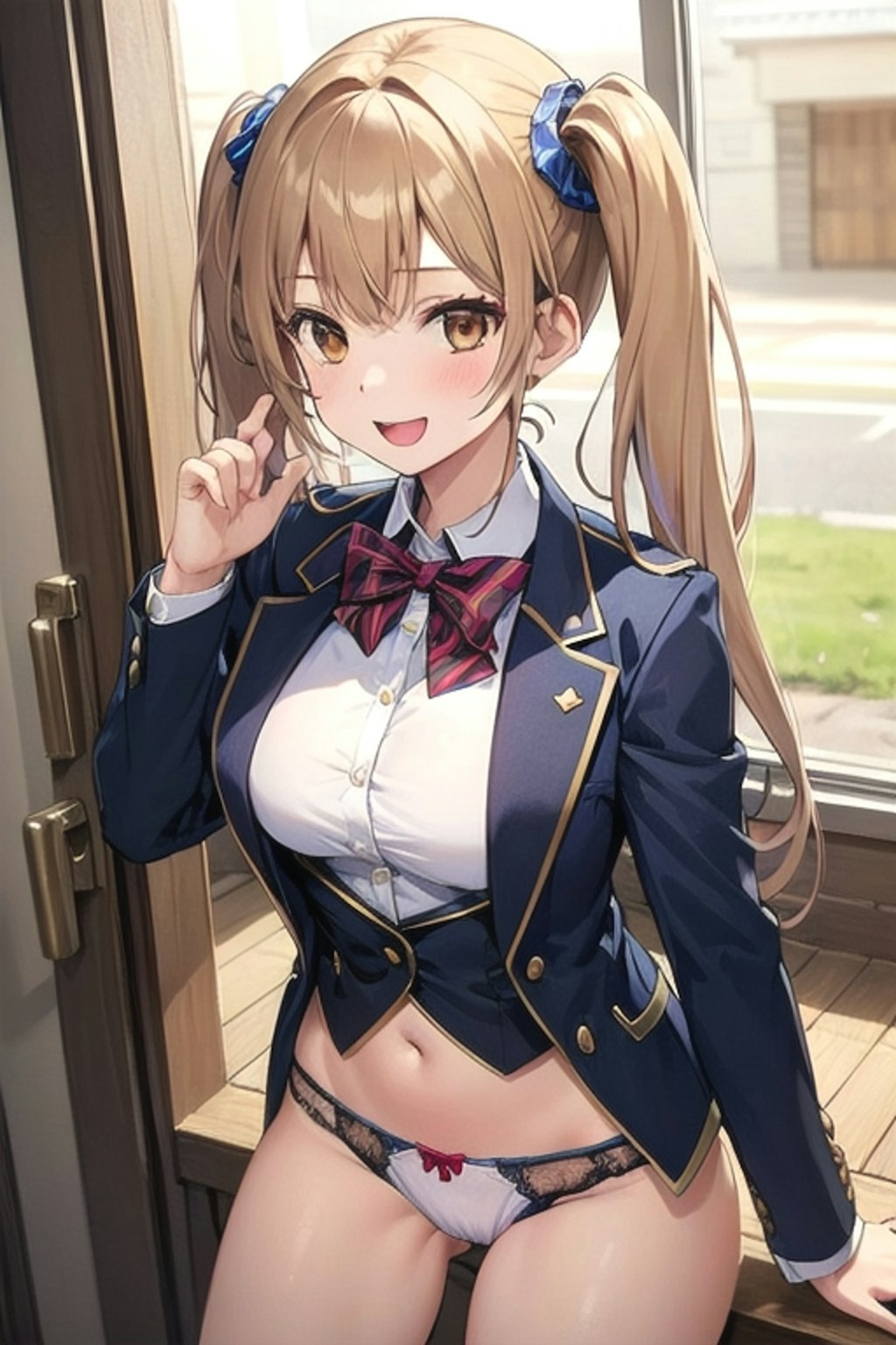 Twintails school girl