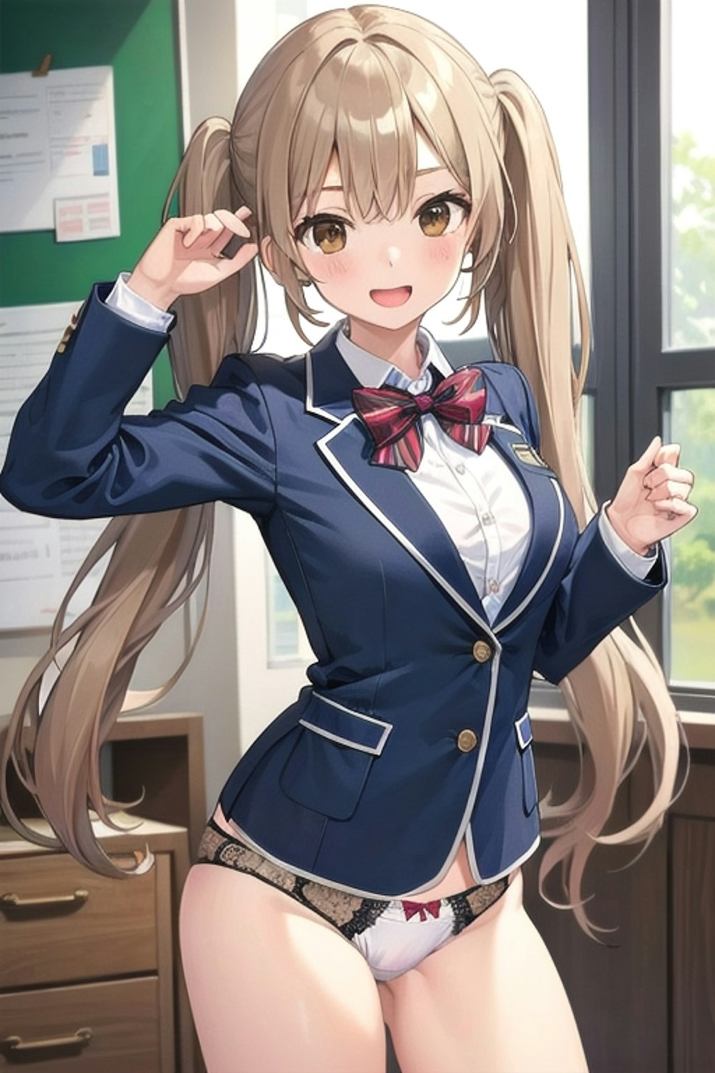 Twintails school girl