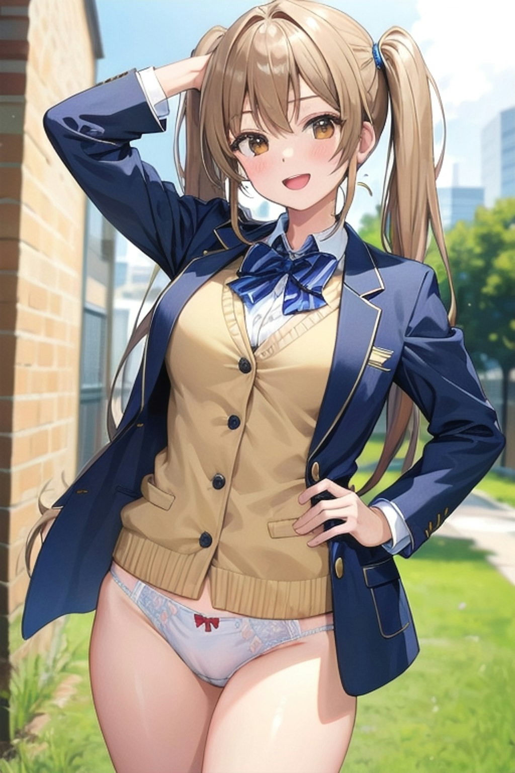 Twintails school girl