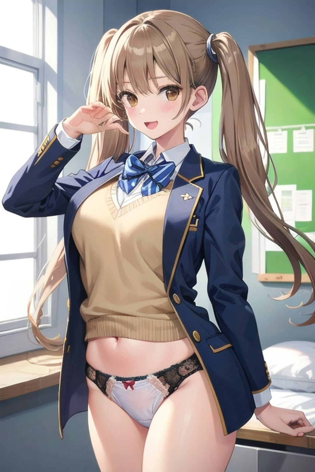 Twintails school girl