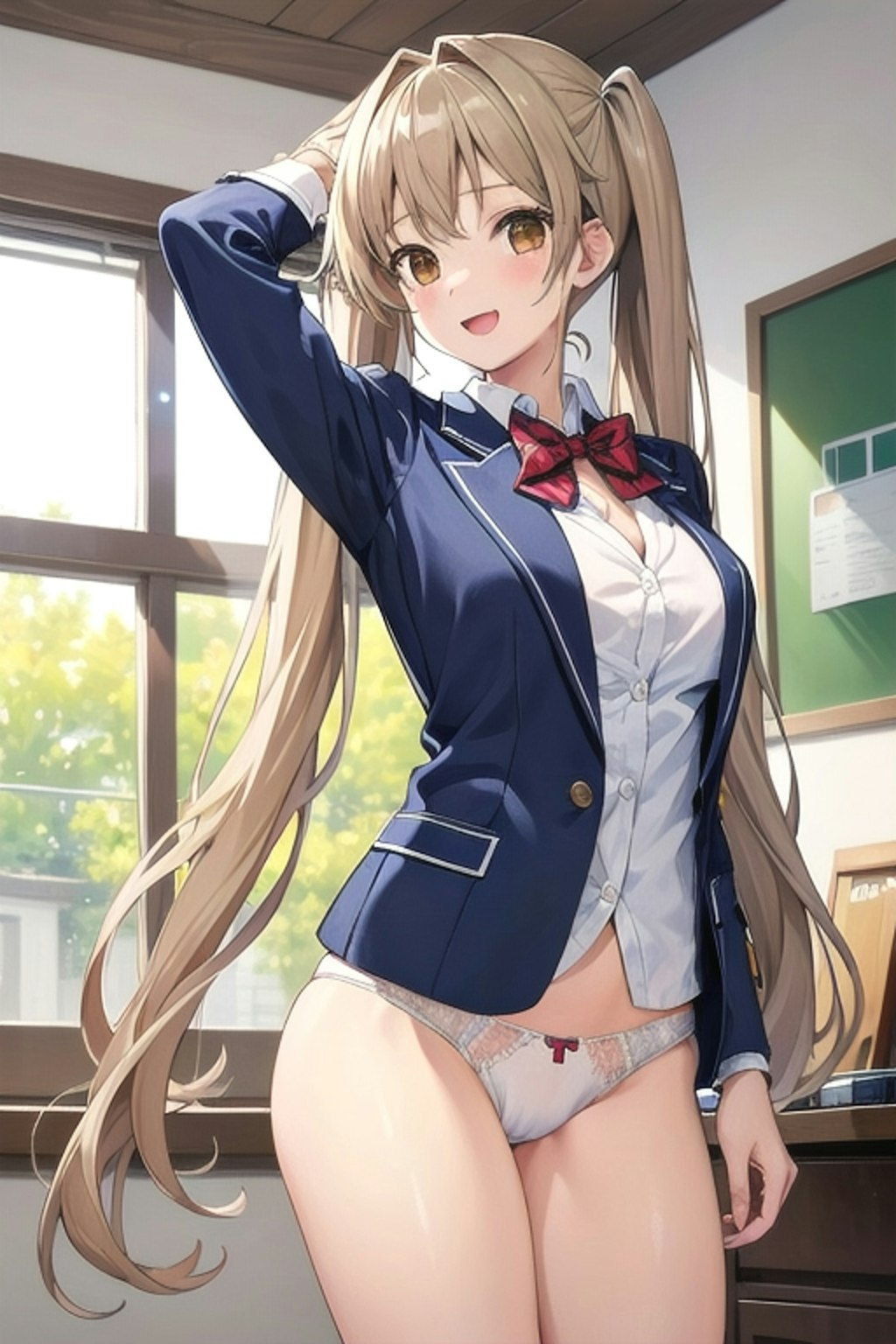 Twintails school girl