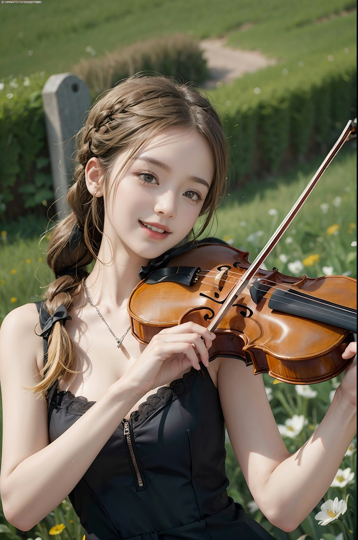 バイオリンの練習🎻 | chichi-pui（ちちぷい）AIグラビア・AIフォト