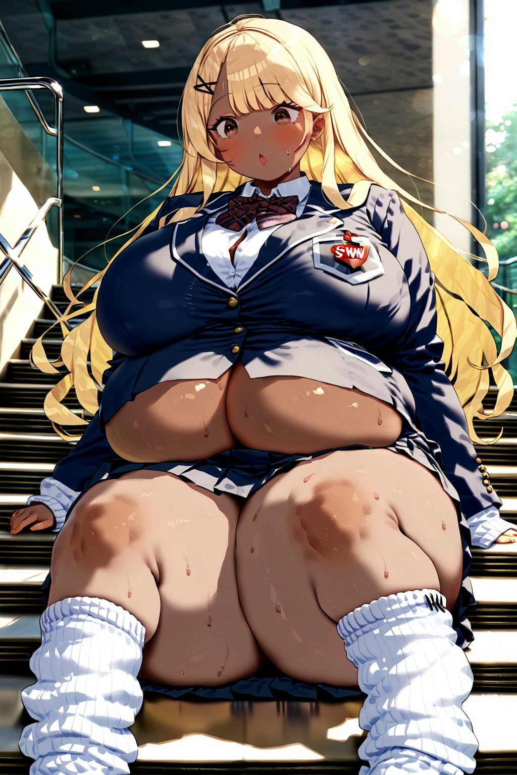 ガングロ金髪SSBBW