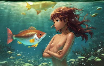 魚と少女