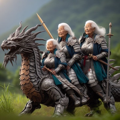 【謎画像】700歳の三つ子女竜騎士