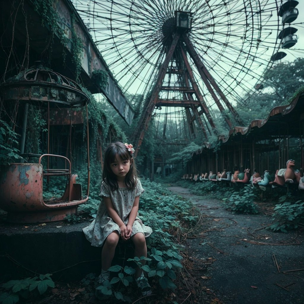 廃遊園地の少女