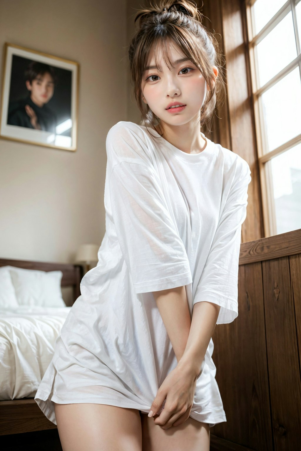 20241212 oversized white T-shirt