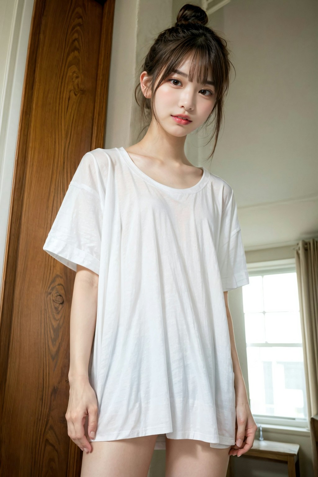 20241212 oversized white T-shirt