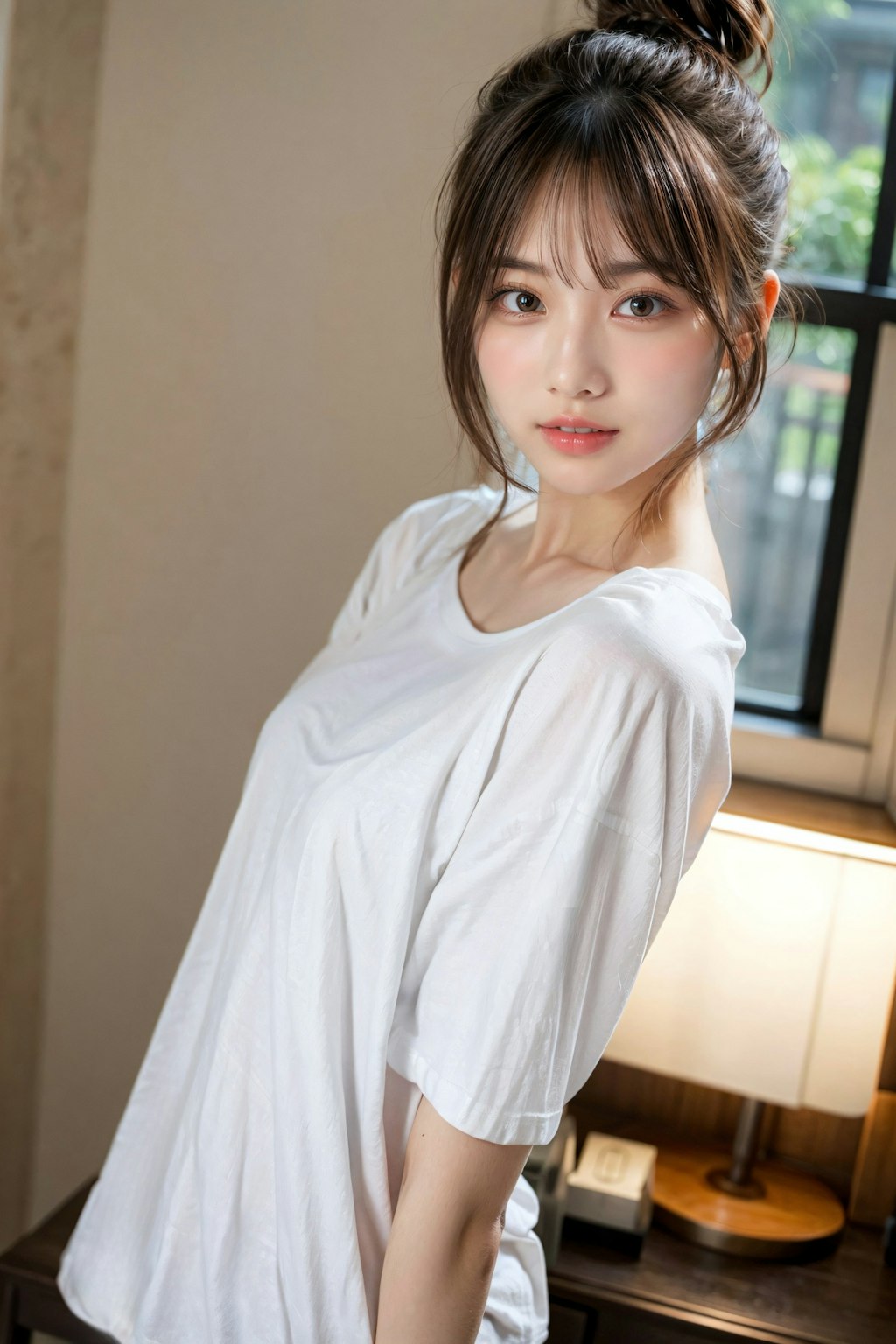 20241212 oversized white T-shirt