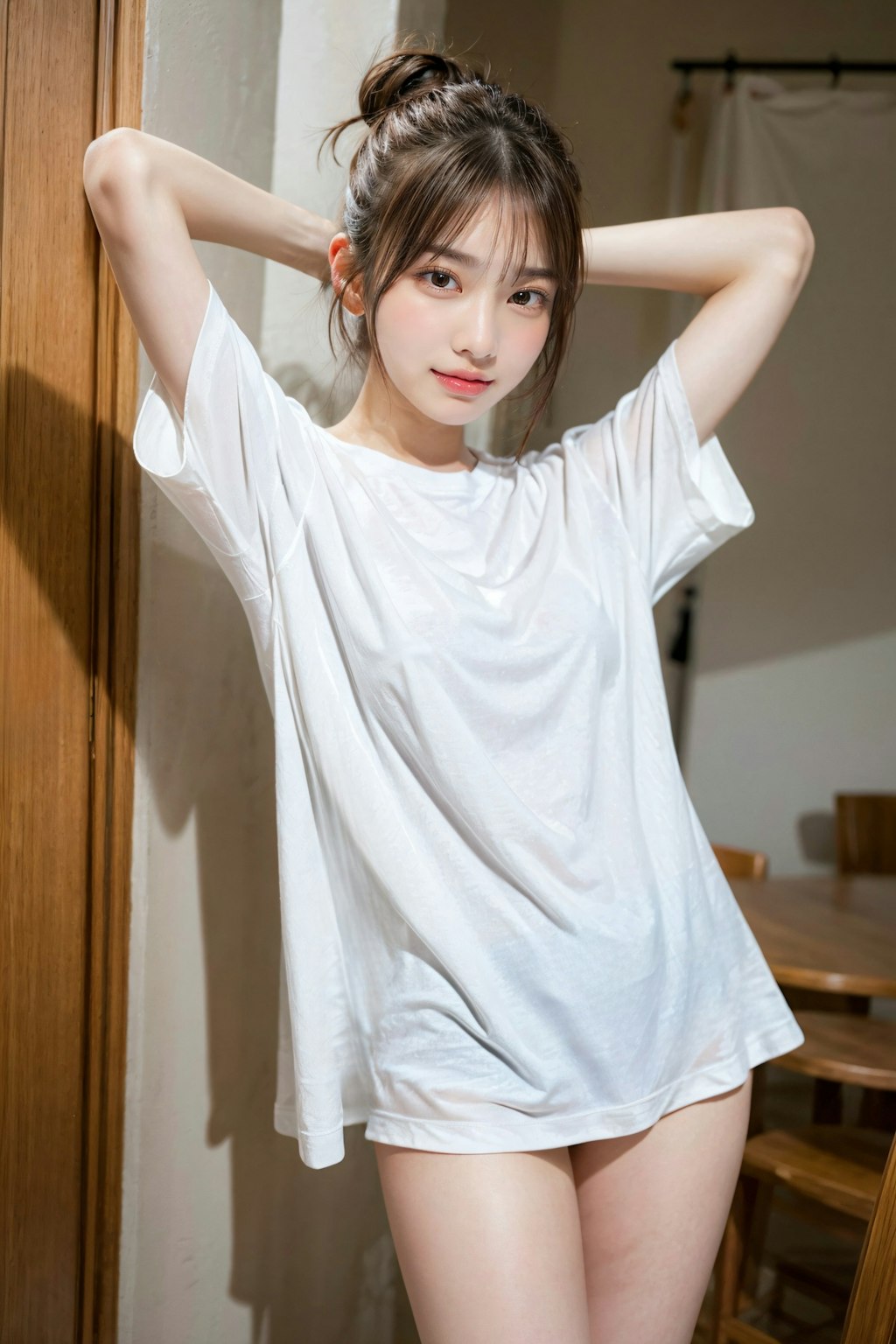 20241212 oversized white T-shirt