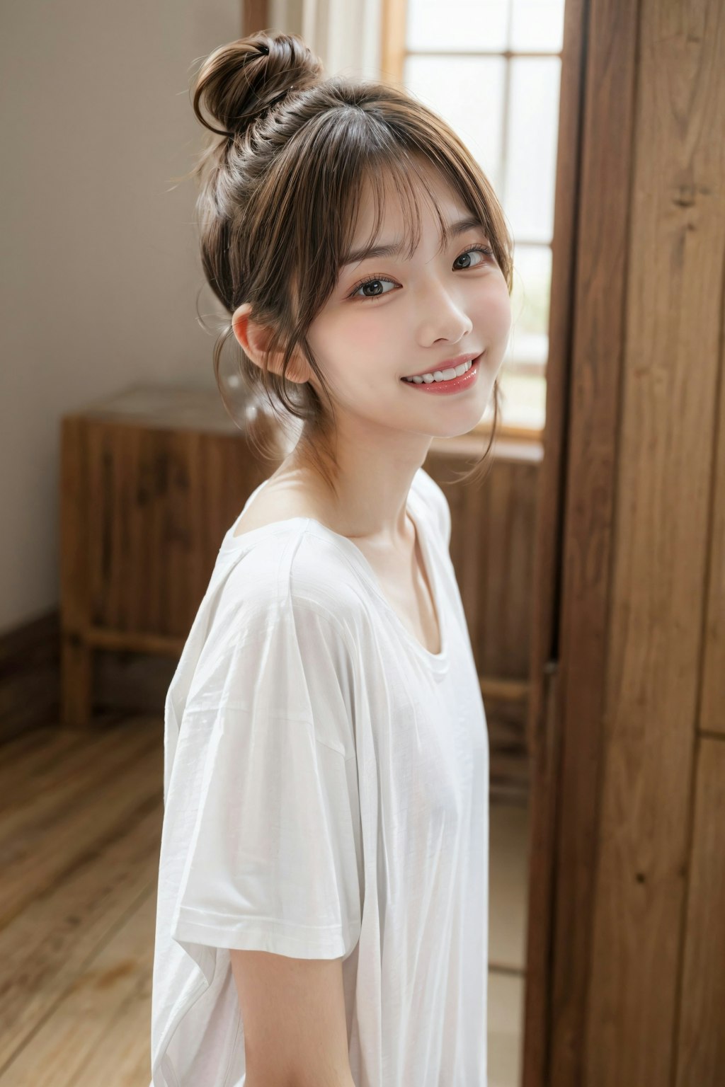 20241212 oversized white T-shirt