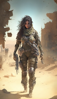 砂漠の女兵士