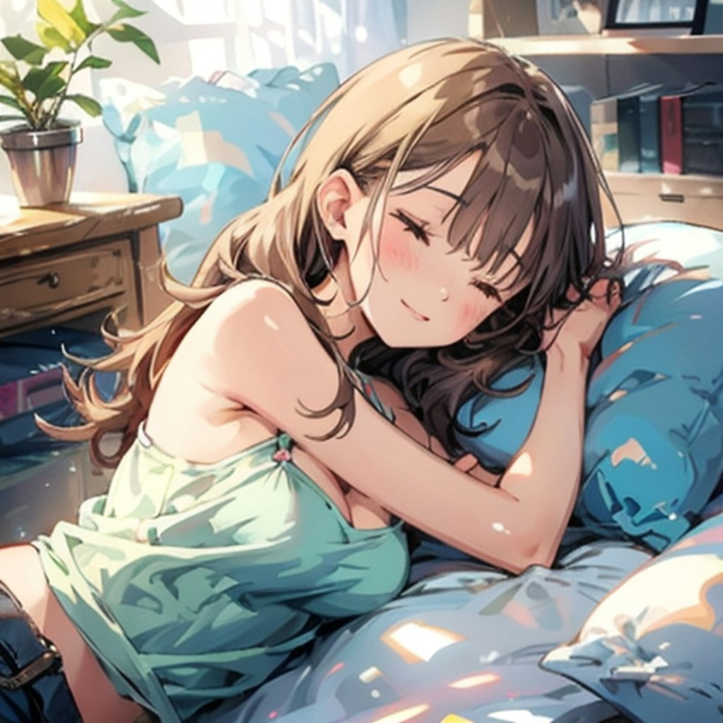 眠る美少女