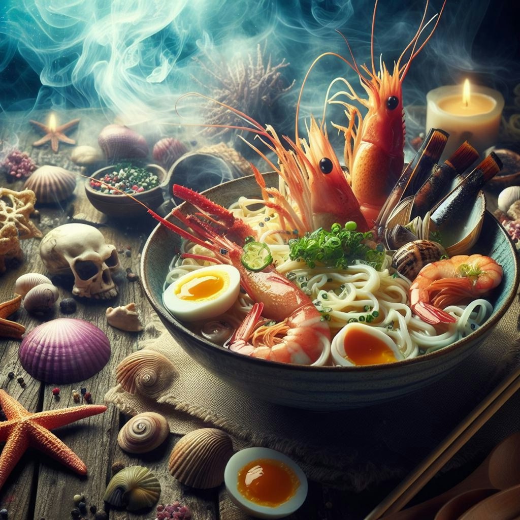 ファンタジー世界のseafood noodle
