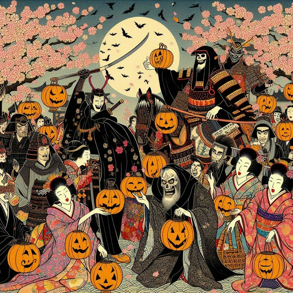 浮世絵風ハロウィン