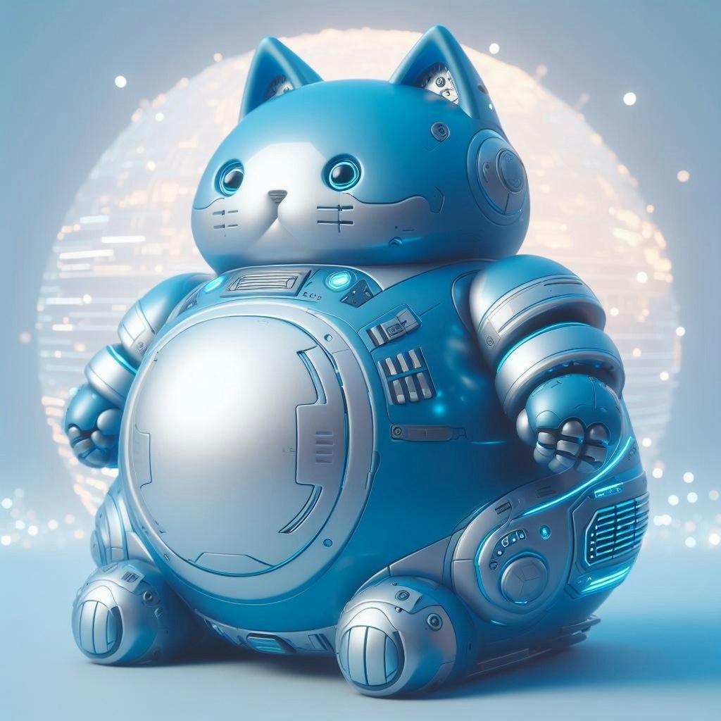 未来の世界の猫型ロボット